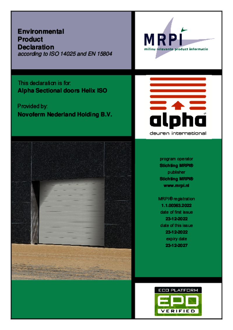 Alpha Sectional doors Helix